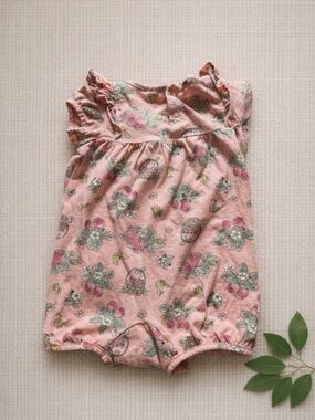 🍓 Carhartt Pink Strawberry Romper — 24M